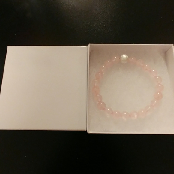 Rose Quartz Stone Bracelet - Picture 8 of 8